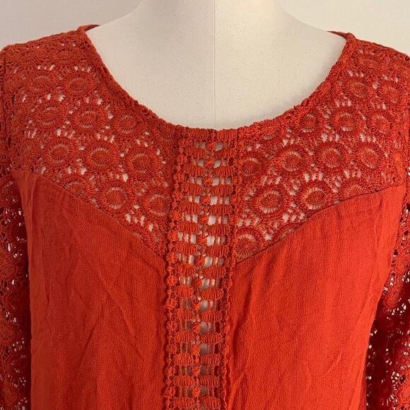 Altar'd State Red Boho Peasant Dress | Size M - Picture 3 of 7